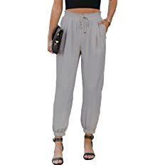 Dokotoo Women's 2023 Soft Casual Loose Drawstring Elastic High Waisted Joggers Pants with Pockets | Amazon (US)
