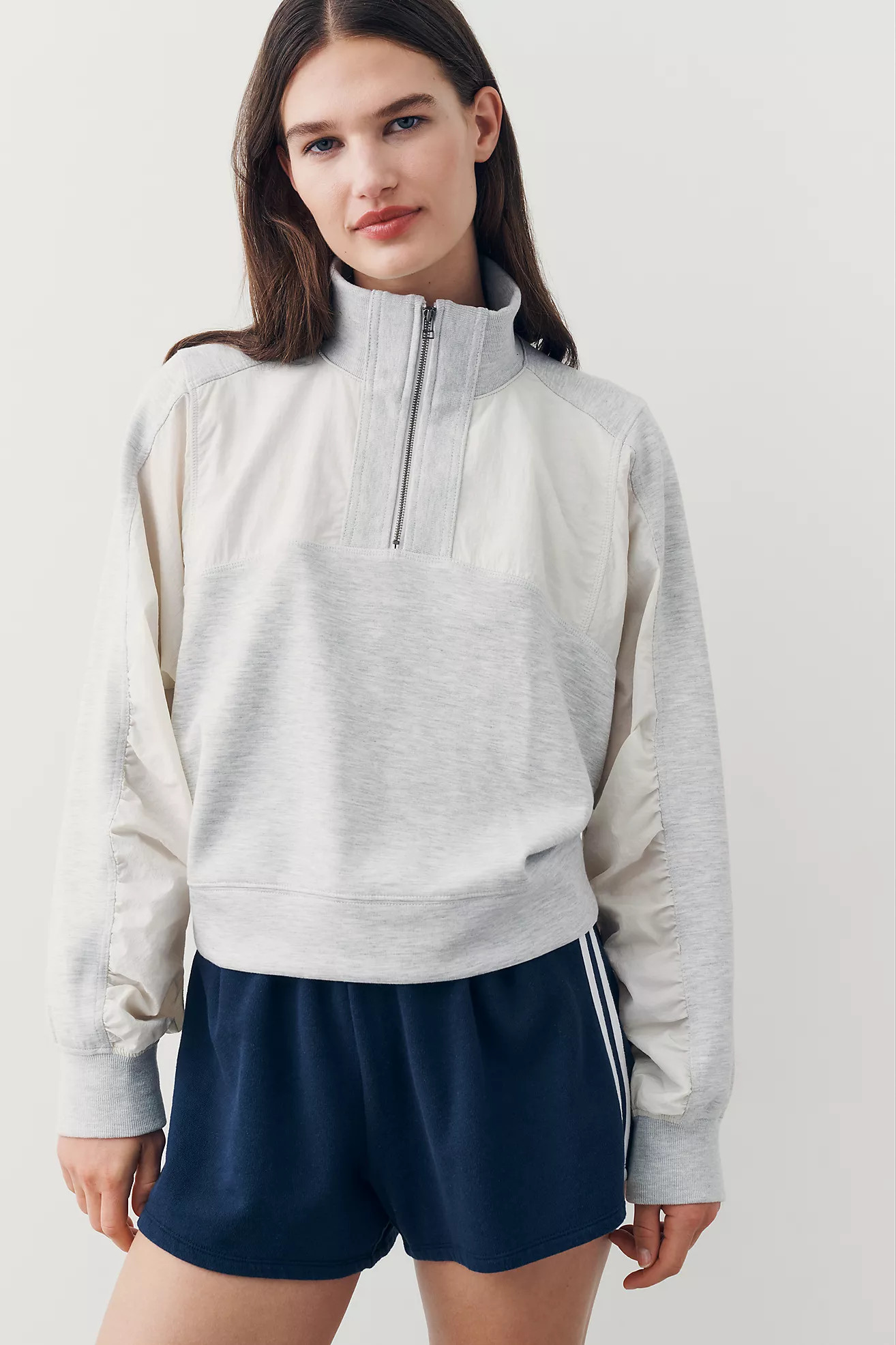 Daily Practice Mixed Media Quarter-Zip Jacket | Anthropologie (US)