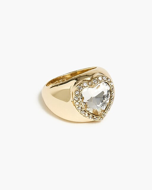 Crystal heart ring | J.Crew Factory