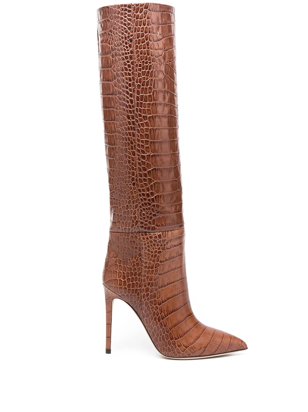 crocodile-embossed leather boots | Farfetch Global