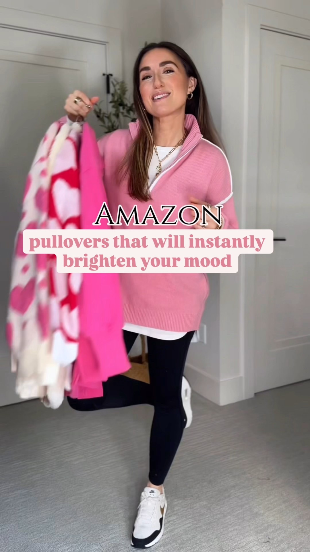 Amazon pullovers with leggings that will instantly brighten your mood. Fun pretty pink colors for Valentine’s Day and early spring!! Wearing true size in all 

Valentines outfit women, date night outfits, casual outfits, winter outfit, cozy comfy, Valentine’s Day sweater 

#LTKPetite #LTKmomlife #LTKValentine