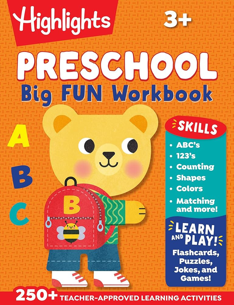 Preschool Big Fun Workbook: Preschool Learning Workbook with Over 250 Practice Games and Puzzles ... | Amazon (US)