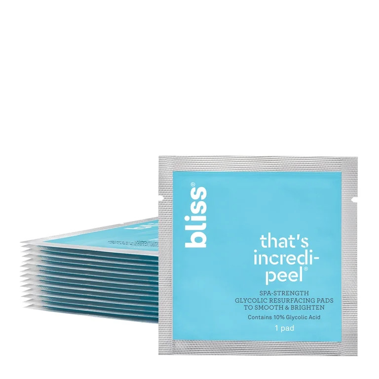 Bliss That’s Incredi-peel® Glycolic Acid Resurfacing Face Peel Pads Facial Treatment, 15 Ct | Walmart (US)