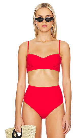 Zahara Bikini Top in Scarlet | Revolve Clothing (Global)