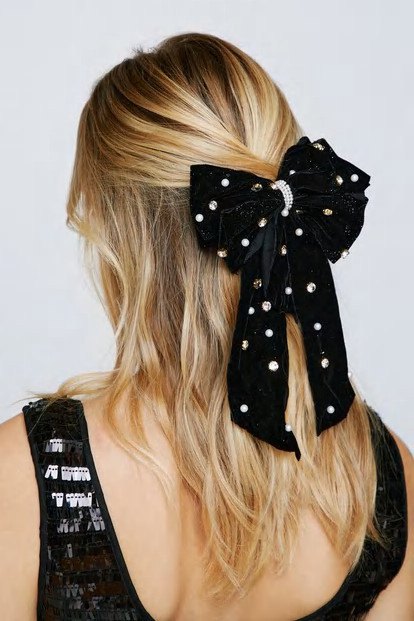 Jewel Velvet Hair Bow | Nasty Gal UK (+IE)