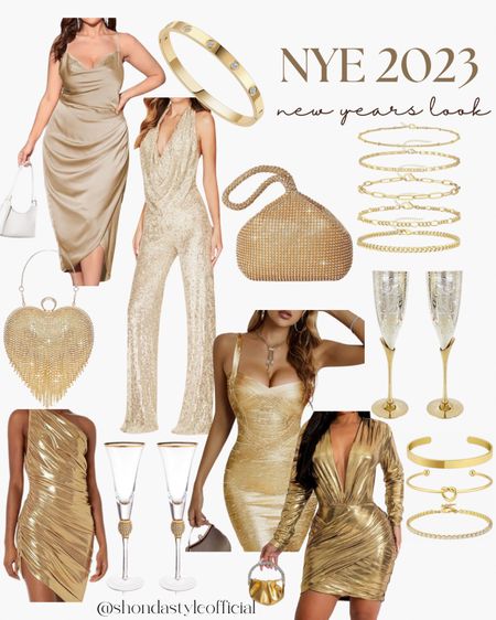 Gold New Year’s outfit inspo, gold purses, gold jewelry, nye party outfits, accessories nye, gold dresses , 

#LTKstyletip #LTKHoliday #LTKparties
