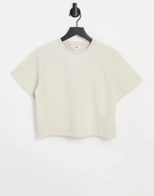 Object cropped t-shirt in cream | ASOS (Global)