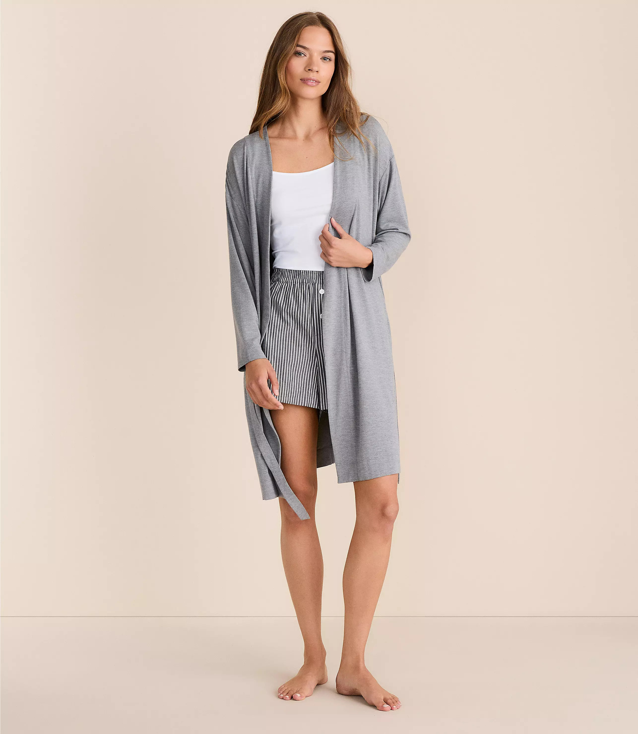 Lou & Grey Heathered Softened Modal Robe | LOFT