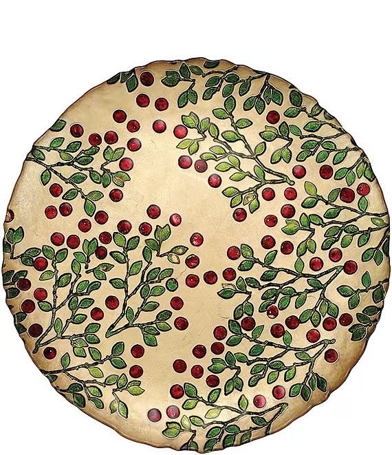 VIETRI Holiday Cranberry Glass Dinner Plate | Dillard's | Dillard's
