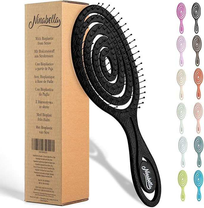 Ninabella Detangle Hair Brush for Women & Men - Does not Pull - Straightening Brushes for Straigh... | Amazon (US)