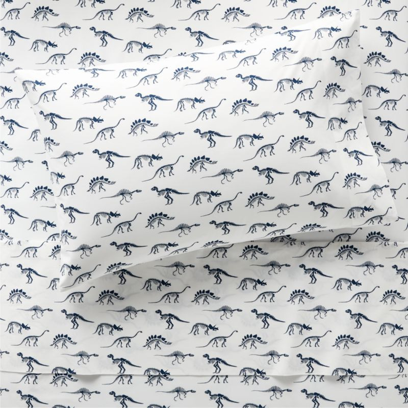 Organic Dino Kids Twin Sheet Set + Reviews | Crate & Kids | Crate & Barrel