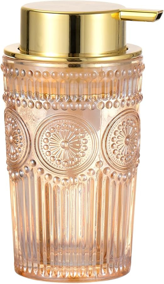 LEICURACE Glass Foam Soap Dispenser, Refillable Foaming Pump Bottle with Gold Pump, Foam Hand Soa... | Amazon (US)