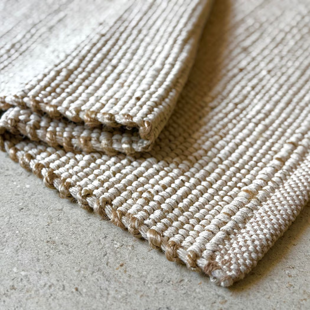S & L Homes Jute Cotton Hand Woven Natural Farmhouse Area Rug for Living Room - Rustic Vintage Bo... | Amazon (US)