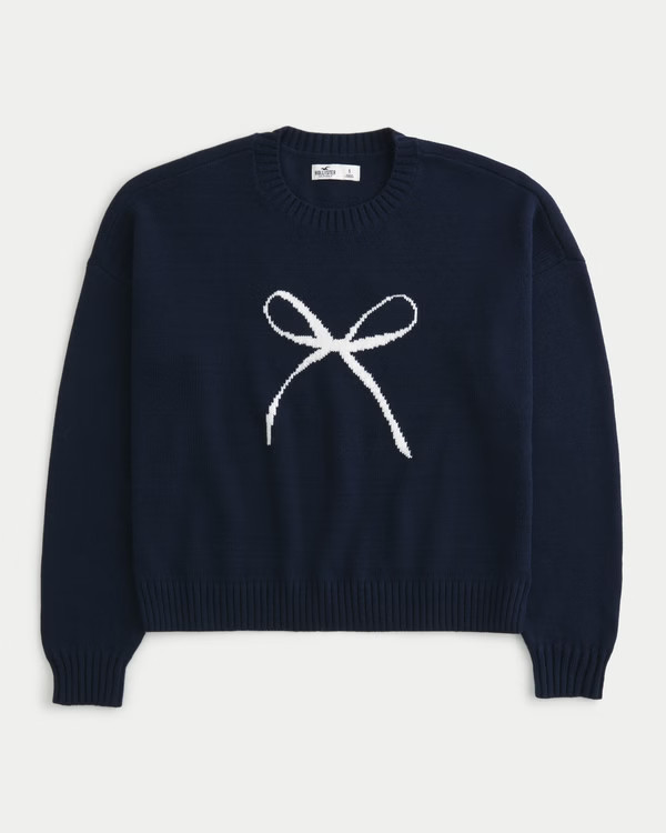 Bow Graphic Crew Sweater | Hollister (US)
