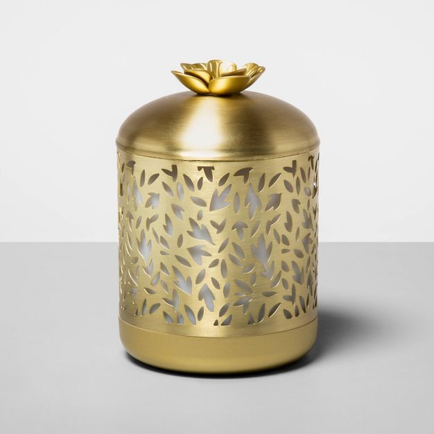 200ml Metal Flower Cutout Color-Changing Oil Diffuser Gold - Opalhouse™ | Target