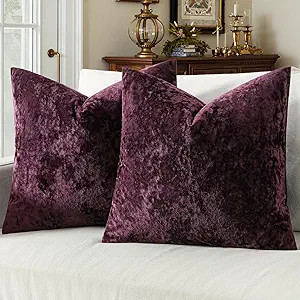 MIULEE Velvet Throw Pillow Covers Set of 2, Soft Neutral Decorative Pillow Cases with Luxurious T... | Amazon (US)