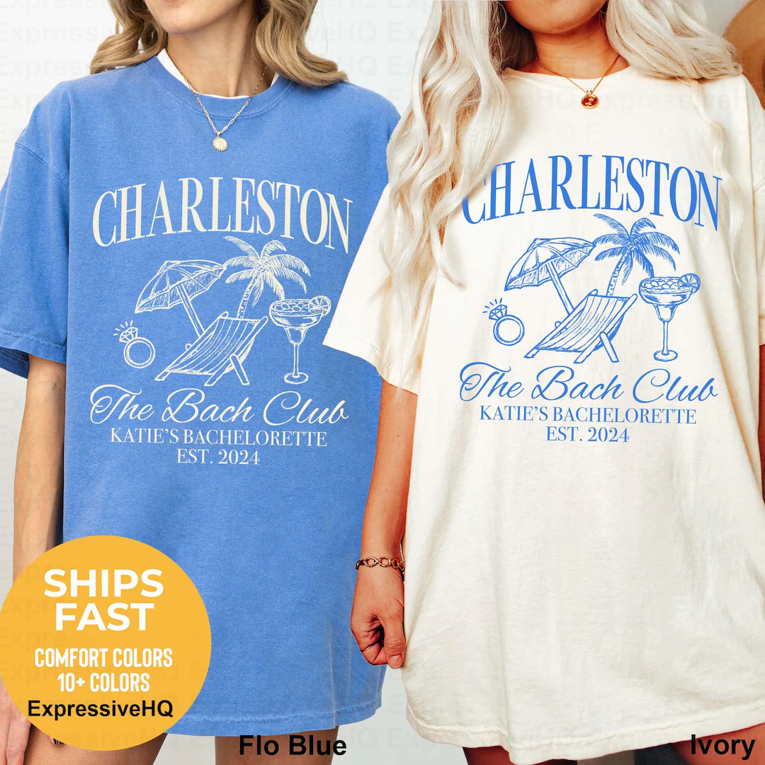 Custom Bachelorette Party Shirts, Charleston Bachelorette Shirts for Groups, Personalized Shirt B... | Etsy (US)