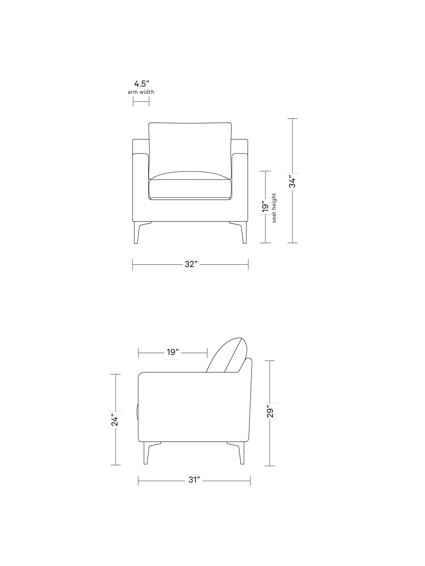 Sloan Petite Chair | Interior Define