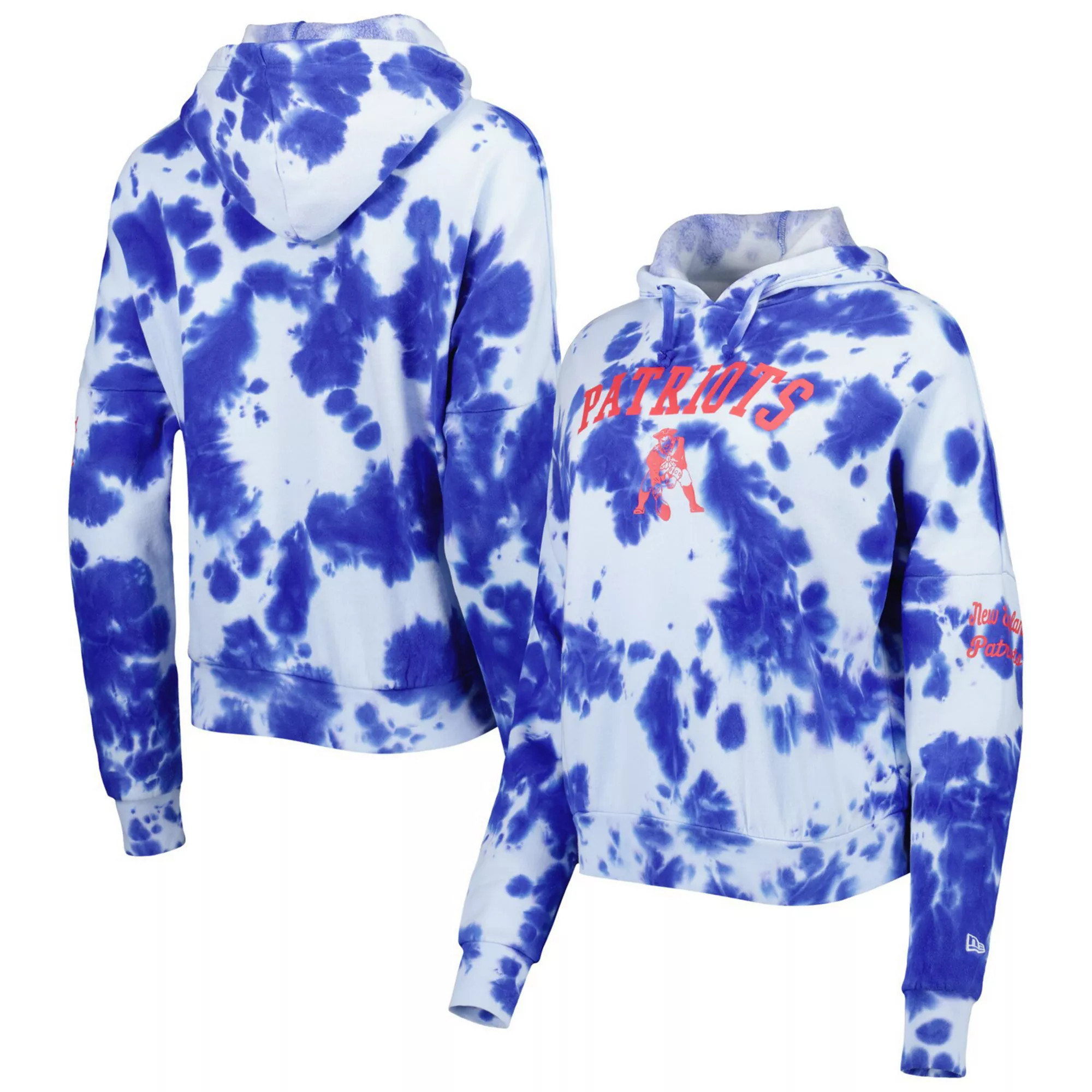 Women's New Era Royal New England Patriots Cloud Dye Fleece Pullover Hoodie | Kohl's