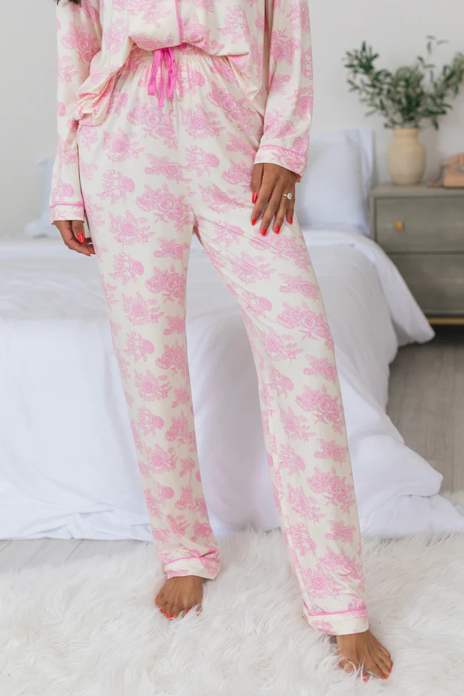 Under The Stars In Floral Fantasy Pajama Pants | Pink Lily