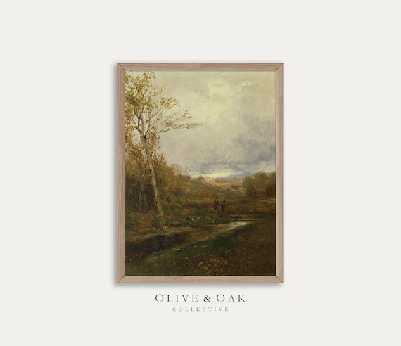 Autumn Landscape Painting Print / Farmhouse Decor / Vintage - Etsy Canada | Etsy (CAD)