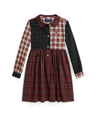 Polo Ralph Lauren Girls' 2T-6X Plaid Poplin Shirtdress - Macy's | Macy's