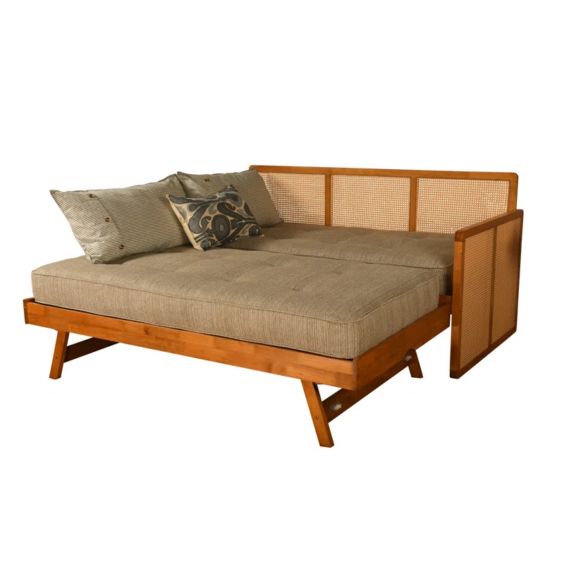 Bayou Breeze Bruke Daybed with Pop-Up in Honey Includes Mattresses & Reviews | Wayfair | Wayfair North America