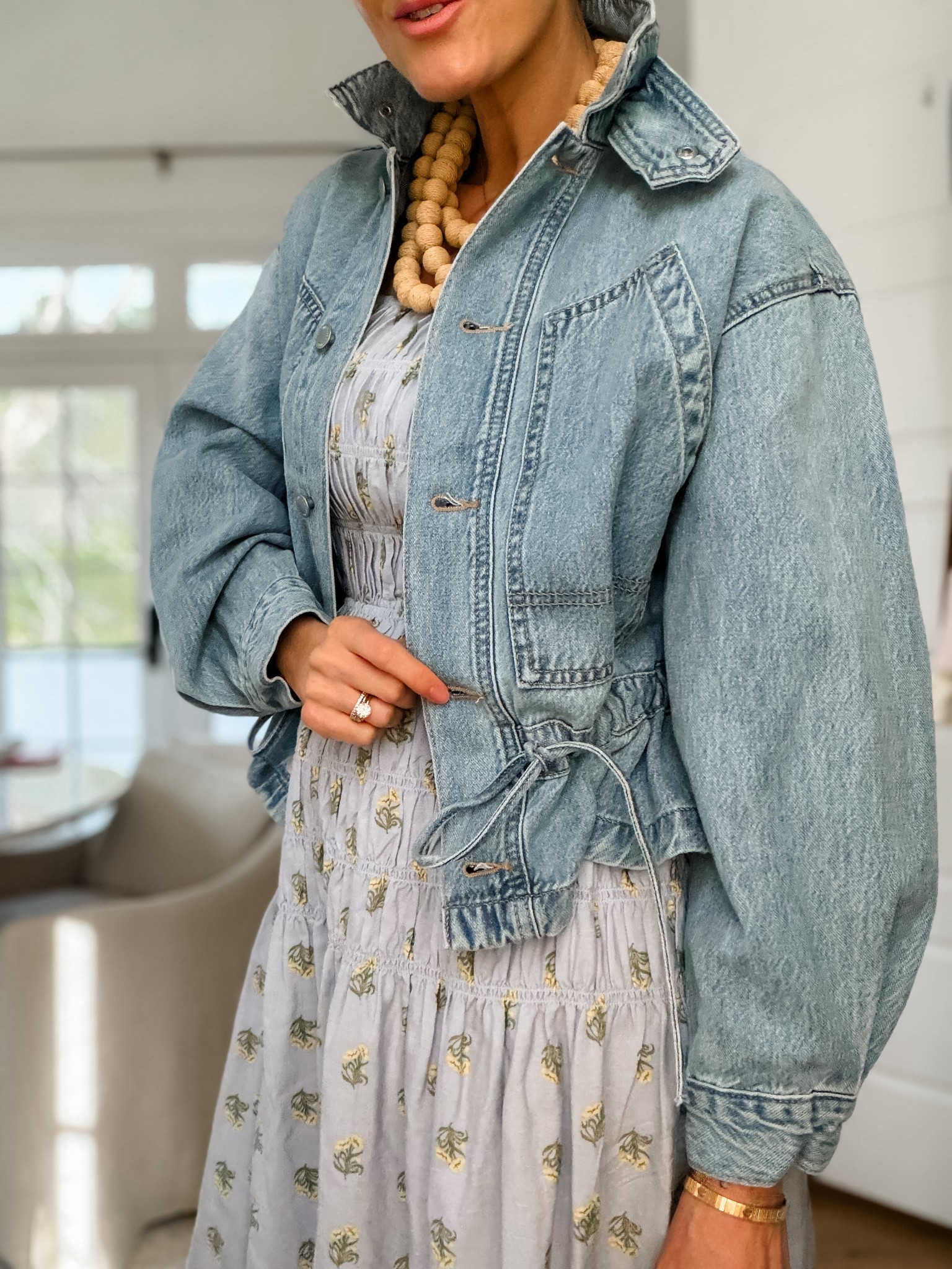 This denim jacket! 😍 I love how it cinches! A denim jacket is truly a closet staple! I can’t express how many times I’m pulling for them in my closet! Wearing XS in jacket & S in dress!

Loverly Grey, Target, denim jacket, spring dress, closet staples 

#LTKSeasonal
