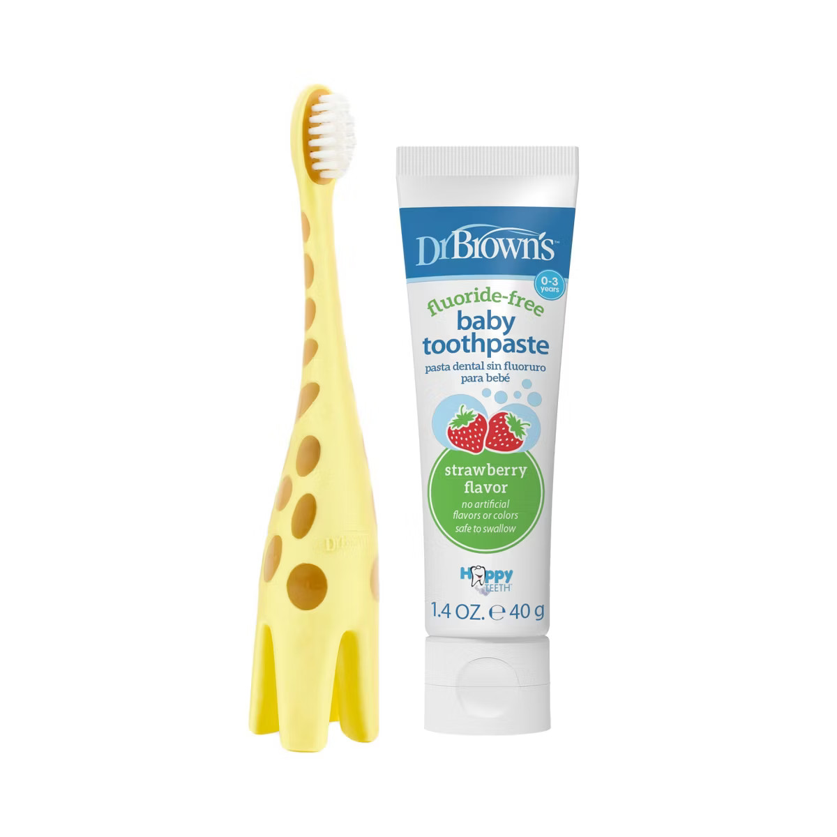 Dr. Brown's Infant-to-Toddler Training Toothbrush & Fluoride-Free Baby Toothpaste Strawberry Flav... | Target