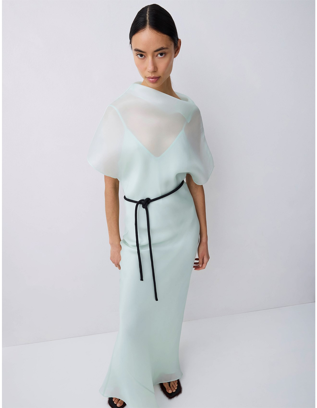 AQUA ORGANZA EVOLUTION DRESS | David Jones (Australia & New Zealand)
