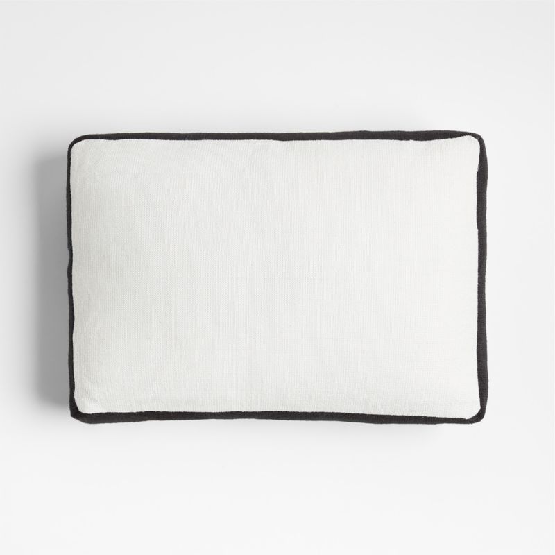Black and White 20"x13" Outdoor Lumbar Throw Pillow | Crate & Barrel | Crate & Barrel