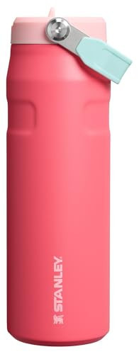 Stanley IceFlow Flip Straw 2.0 Water Bottle 24 oz | Built-In Straw for Travel and Sports | Lightweight and Leak Resistant | Insulated Stainless Steel | BPA-Free | Watermelon | Amazon (US)