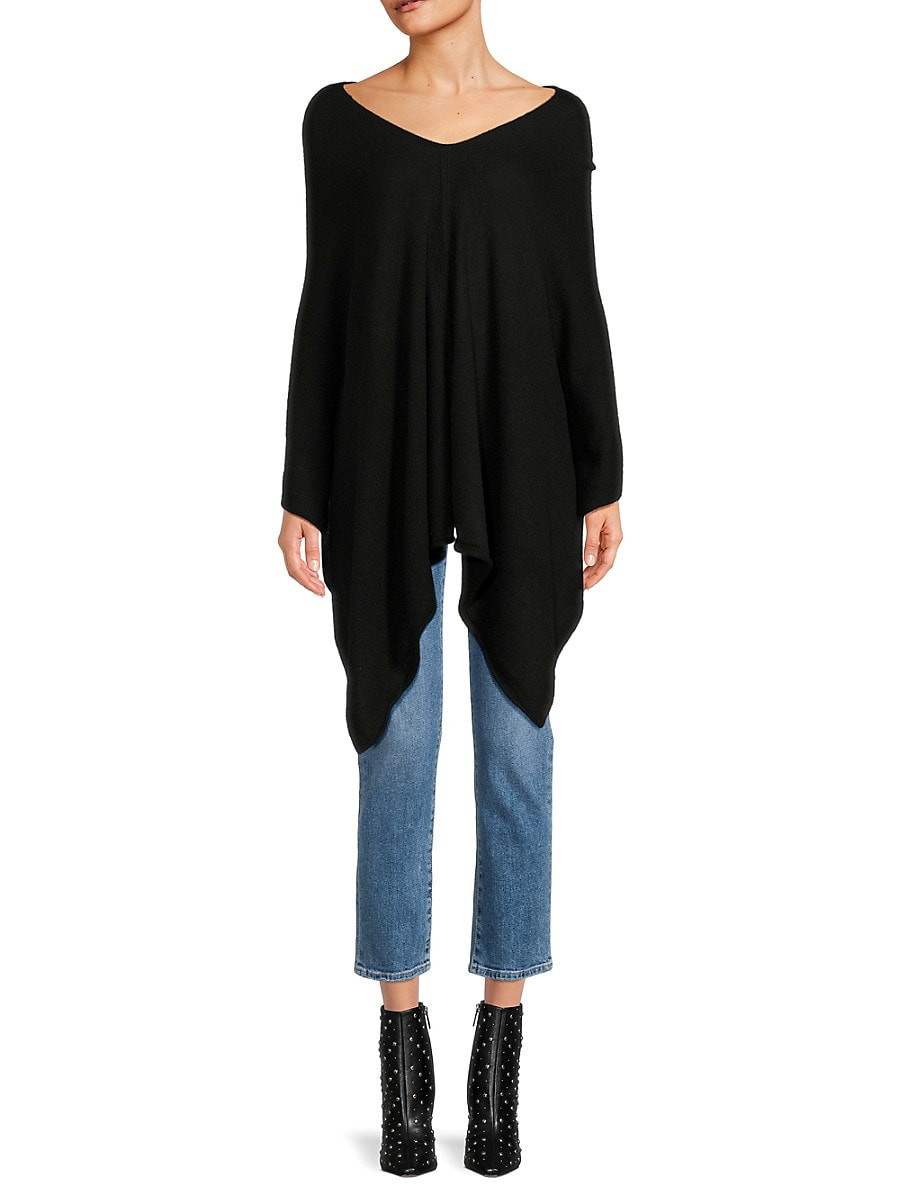 Saks Fifth Avenue Women's Cashmere Poncho - Black | Saks Fifth Avenue OFF 5TH