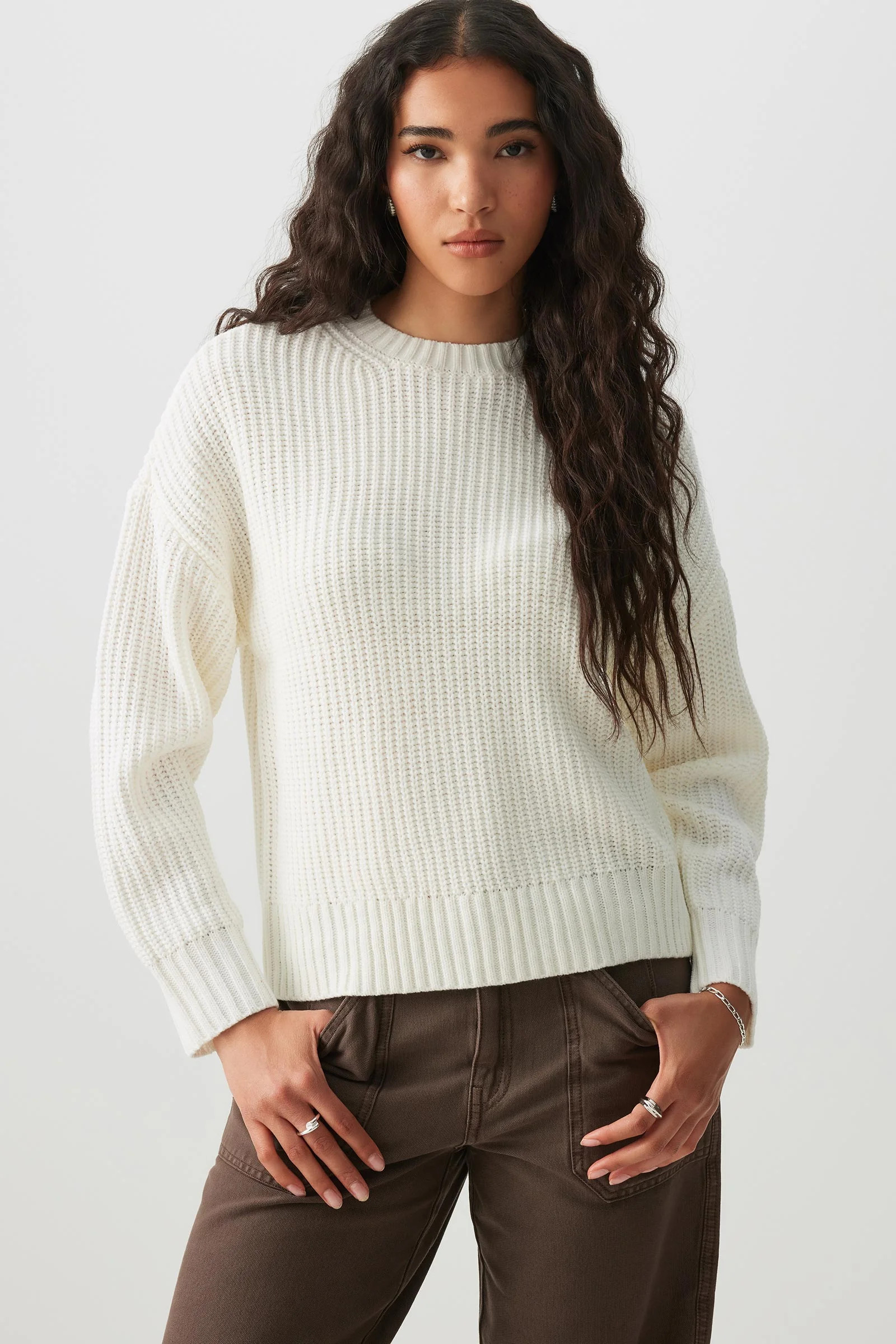 Rib Crew Neck Sweater | Ardene