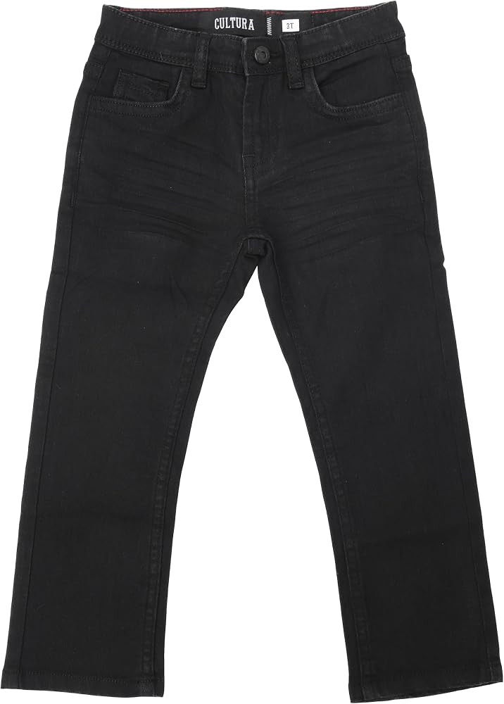 CULTURA Baby Boys Toddler Jeans, Elastic Waist Slim Wash Basic Stretch Denim Pants Jeans for Boys | Amazon (US)