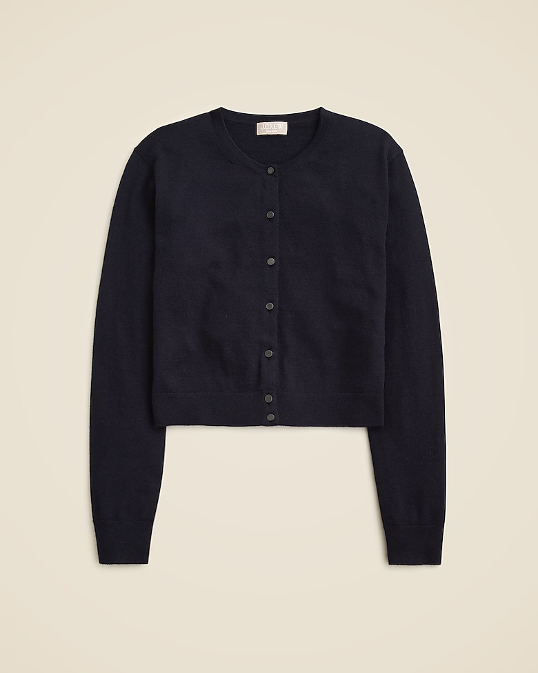 Featherweight cashmere shrunken cardigan sweater | J. Crew US