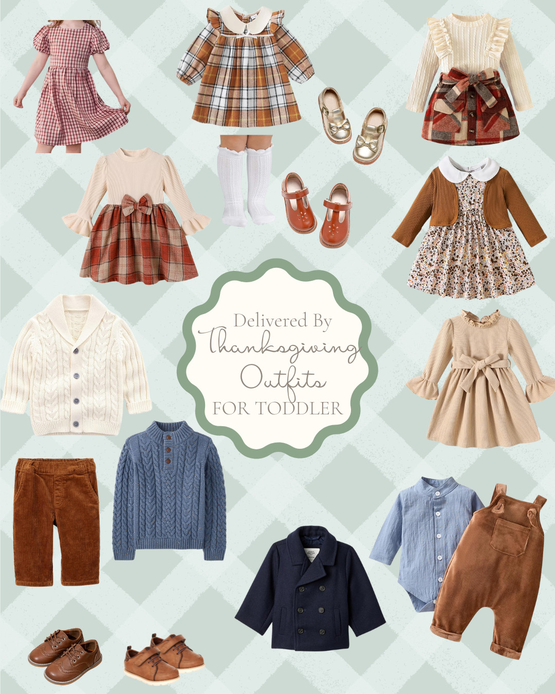 Thanksgiving toddler outfits that will arrive in time for the holiday — every single piece is from Amazon.
Cozy knits, corduroy, warm plaids, soft shoes, and the sweetest fall dresses. Perfect for family photos, daycare parties, and Thanksgiving dinner.
Shop the full board below.

amazon toddler thanksgiving outfits, thanksgiving toddler clothes amazon, toddler girl thanksgiving dress, toddler boy thanksgiving outfit, fall toddler fashion amazon, toddler outfit ideas, thanksgiving kids outfits

#LTKKids #LTKFamily #AmazonFashionKids #AmazonFinds #ThanksgivingOutfits #ToddlerStyle #FallKidsFashion #LTKHoliday #LTKFinds 

 #LTKHoliday #LTKmomlife #LTKKids