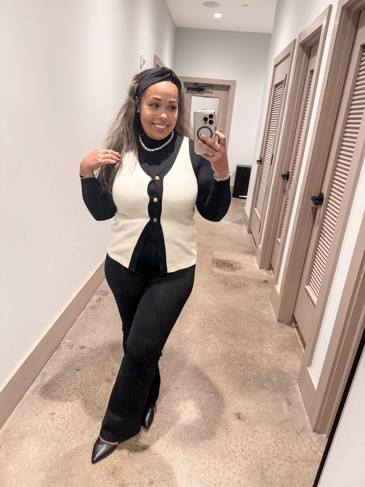 Work wear: cute, comfy, and affordable! 

My pants are from TJ Maxx so comfy and professional! Pearls are from Pearls and Ascots use code Elise to save. 

#LTKStyleTip #LTKMidsize