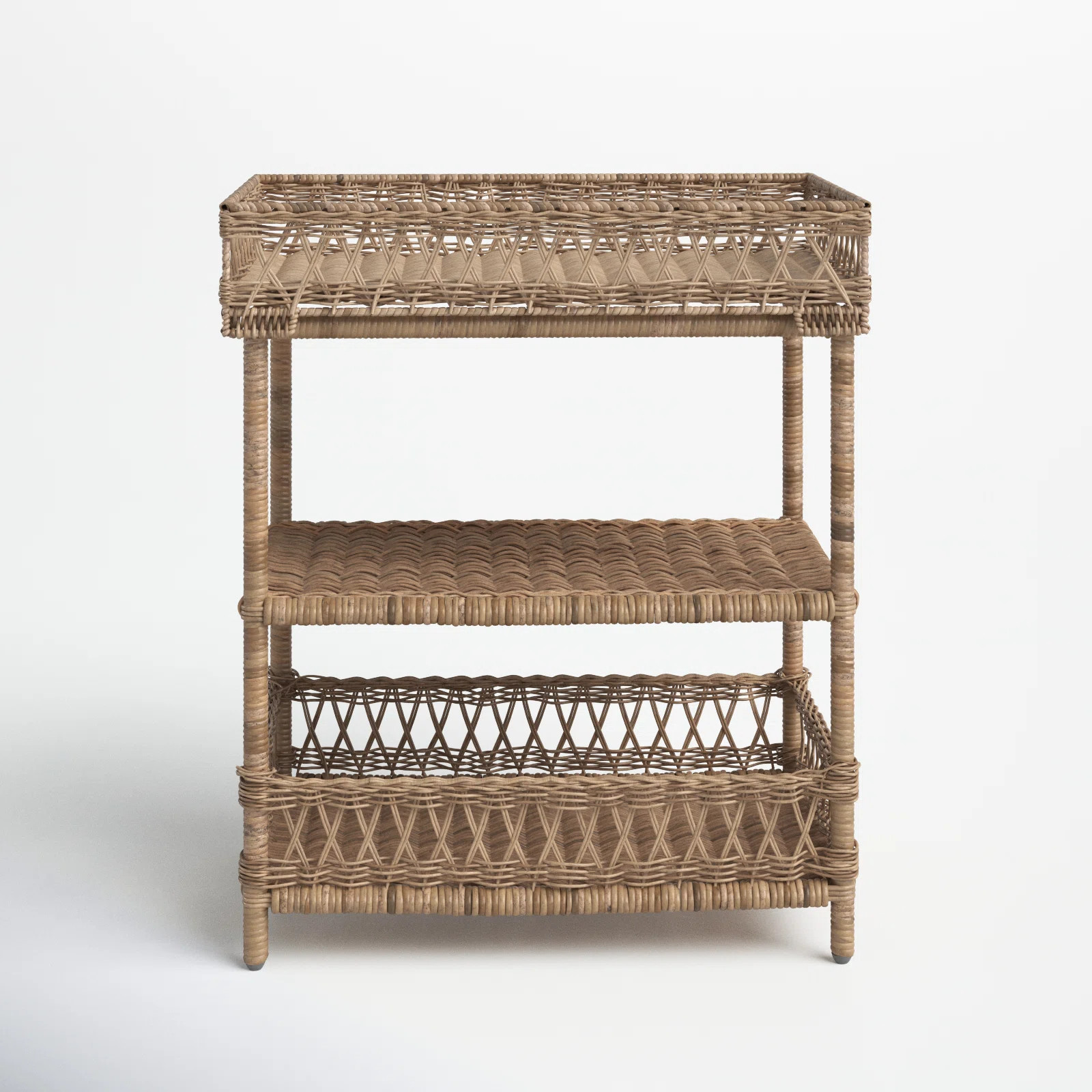 Arloe Wicker Bar Cart | Wayfair North America