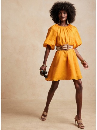 Ramie Open-Back Dress | Banana Republic (US)