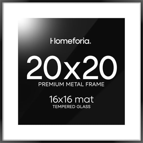 Hoikwo 20x20 Black Picture Frame, Display Pictures 8x10 with Mat or 20x20 Without Mat, 1 Pack 20 ... | Amazon (US)