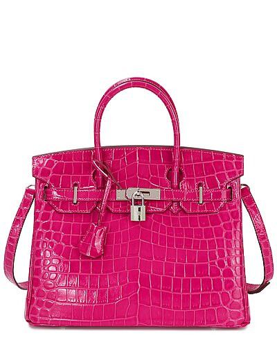 Large Croc-Embossed Leather Satchel | Gilt & Gilt City