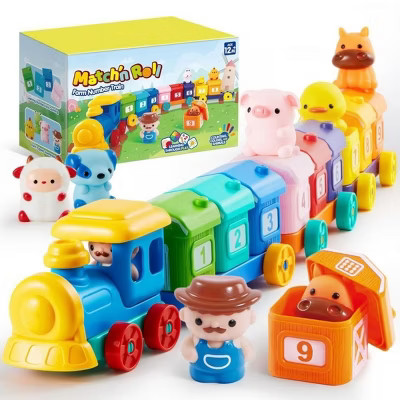 Joyfy Learning Toy Counting, Matching & Sorting Montessori Learning Farm Train Christmas Birthday... | Target