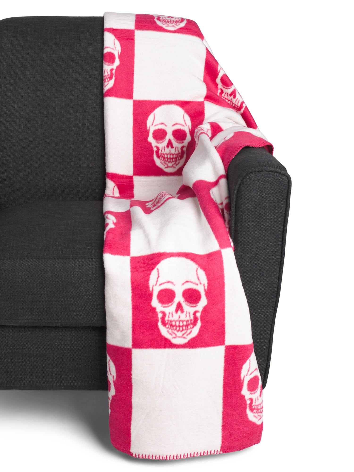 Made In Portugal Checkerboard Skulls Throw | Global Home | Marshalls | Marshalls