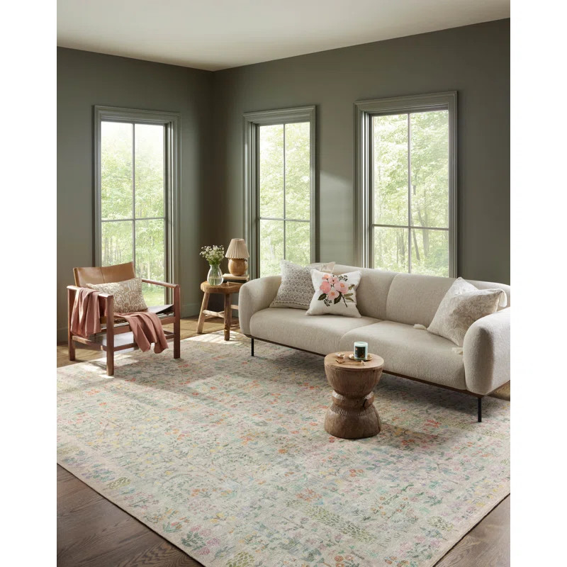 Rifle Paper Co. X Loloi Maison Grove Khaki Area Rug | Wayfair North America