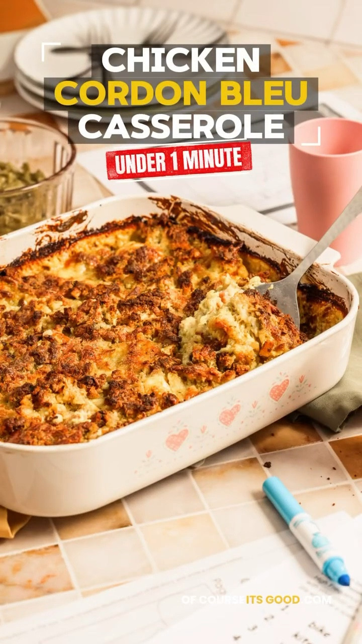 OF COURSE IT’S GOOD 👩🏻‍🍳 UNDER 1 MINUTE | Chicken Cordon Bleu Casserole 🥘 

Full recipe: ofcourseitsgood.com

#LTKHome #LTKfoodie #LTKvlog