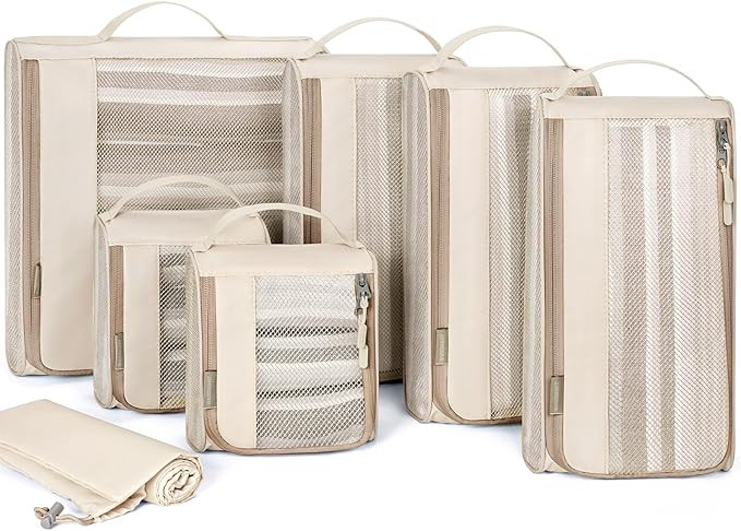 Packing Cubes for Suitcases, BAGSMART 7 Set Packing Cubes for Travel Essentials, Lightweight Lugg... | Amazon (US)