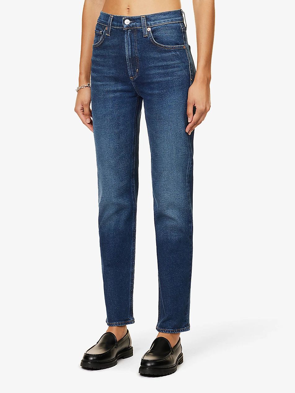 Daphne cropped-leg high-rise denim-blend jeans | Selfridges