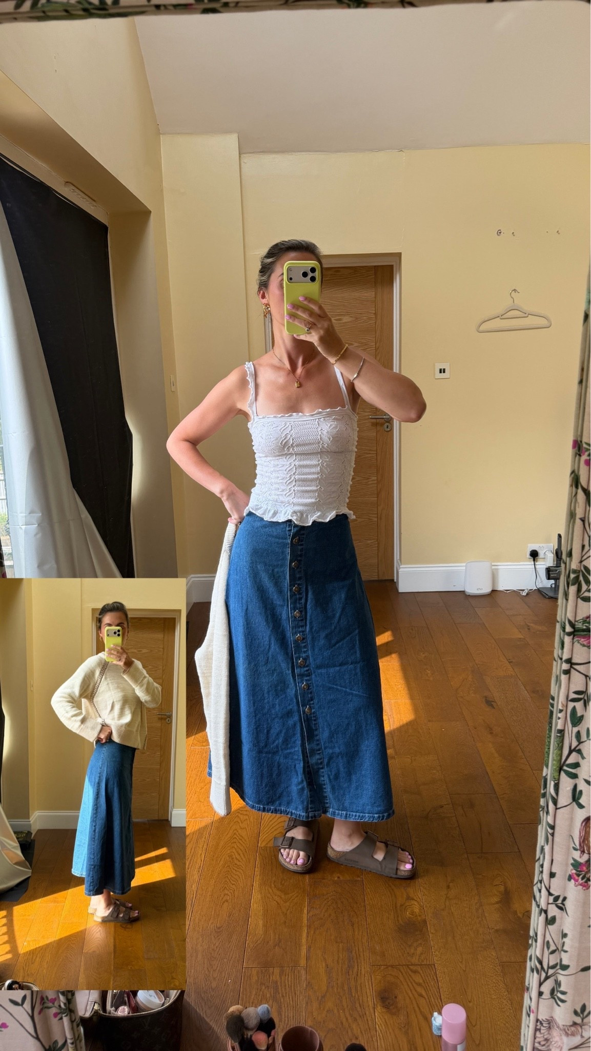 OOTD. Weather can’t make its mind up. Skirt is vintage but I have linked similar. Absolutely love a maxi skirt these days

#LTKuk #LTKsummer #LTKfestival