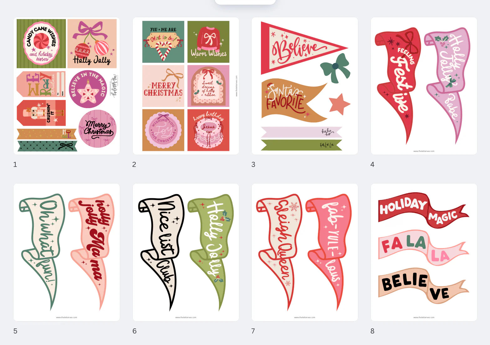 Christmas 2024 | Flags + Tags | The Letter Vee